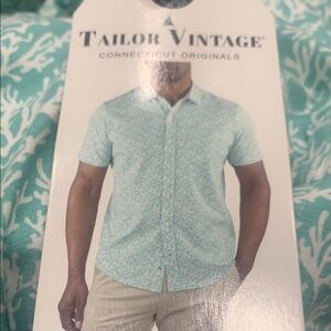 Tailor Vintage Blue Casual Button Down Shirt